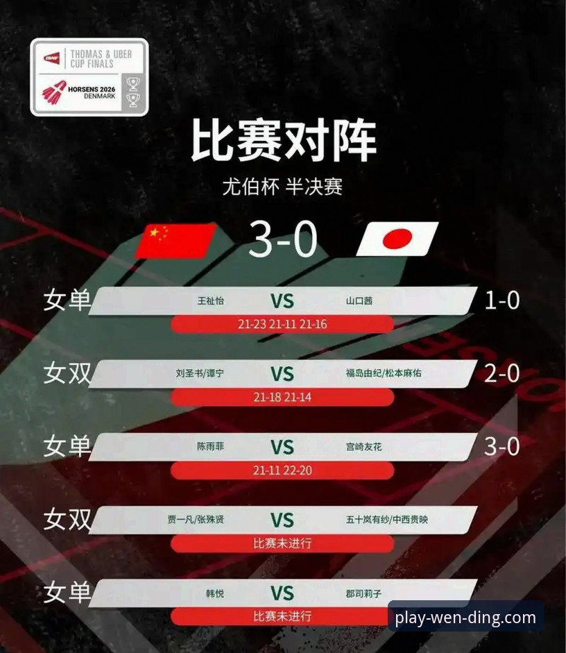 问鼎娱乐入口 尤伯杯半决赛中国队3-0横扫日本,第21次晋级决赛深度解析